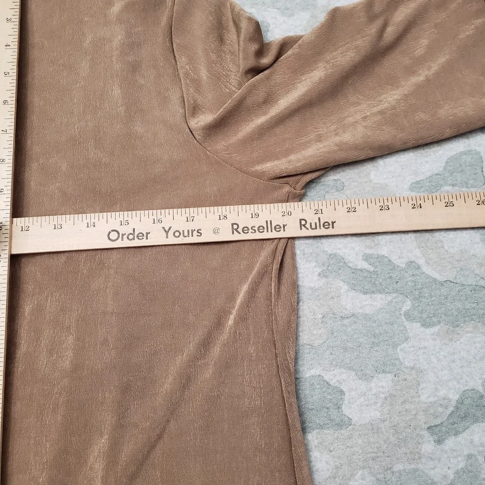 NWT Chico's Cardigan Womens 1 Brown Open Front Long‎ Sleeve